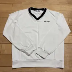 YONEX ホワイト Vネック トレーナー SSサイズ