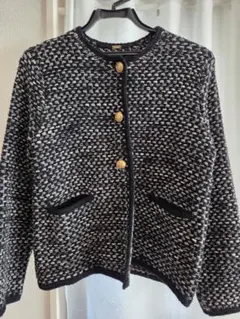 milaowen 黒白ツイードジャケット