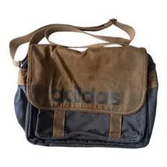 アディダス　adidas ショルダーバッグ ダークブルー/ブラウン