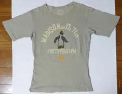 45rpm ペンギン柄 ベージュカーキ Tシャツのサムネイル