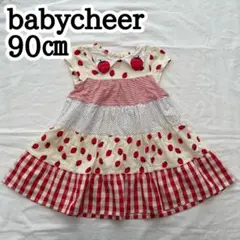 babycheer 90㎝ いちご柄　半袖　ワンピース　ベイビーチアー　女の子
