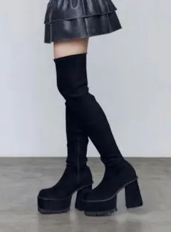 EMODA スクエアフィットロングブーツ　Lサイズ