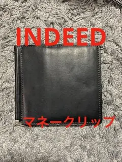 INDEED 黒 レザー マネークリップ　美品