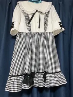 夢展望　ギンガムチェック 半袖ミニワンピース