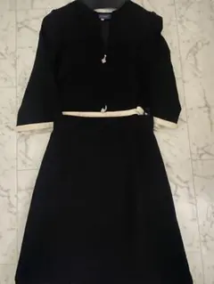 M'S GRACY ネイビーのひざ丈スカート&ジャケットセットアップ 38