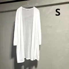 ユニクロ ライトロングカーディガン（長袖） ホワイト S 春夏