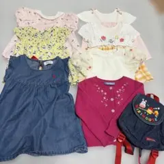 女児 ワンピース シャツ カーディガン リュック まとめ売り
