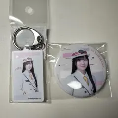 櫻坂46 山川宇衣 JR東日本 コラボ 駅名標風キーホルダー 缶バッジ セット1