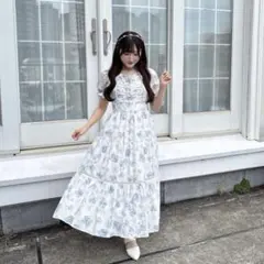 evelyn ワンピース 花柄 水瀬さらら ロングワンピ ピンク - メルカリ