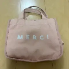 MERCI トートバッグ ピンク 小型のサムネイル