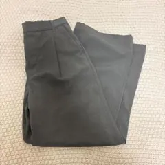 スラックス グレー オフィスカジュアル ウェストゴム