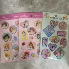 正規品　セリア　ディズニープリンセス ウォーターシール カプセルシール 3枚