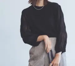 最終値下げ☆ Gready Brilliant♡Visゴム地ヨウリュウ袖ニットのサムネイル