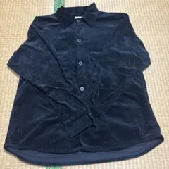 キ*グ様 ダークネイビー コーデュロイ長袖シャツ