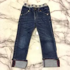 ミキハウスダブルビー　デニムパンツ　Bくん刺繍