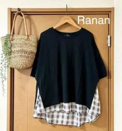 新品！Ranan 4990円→1890円 チェック柄 ドッキング POチュニックのサムネイル