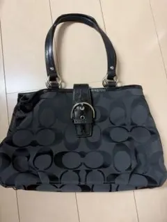COACH シグネチャー ハンドバッグ ブラック