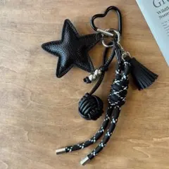 じゃらじゃらキーホルダー♥ バッグチャーム b パラコード 星 韓国 y2k