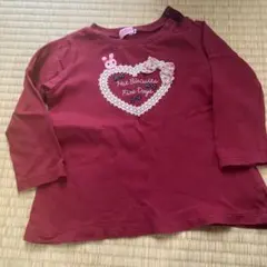 Hot Biscuits ハート刺繍Tシャツ 90cm