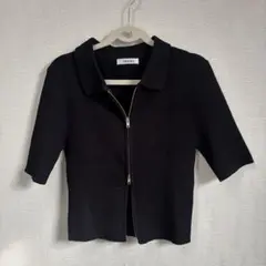 INGNI ブラック ジップアップ 半袖 トップス