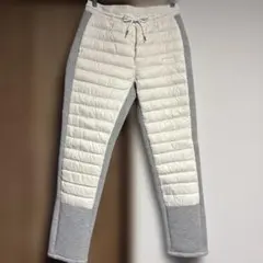 ムータ　キルティングダウンパンツ アイボリー/グレー　サイズ6