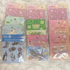 セリア タイルシール おはじきシール ウォーターシール フレークシール