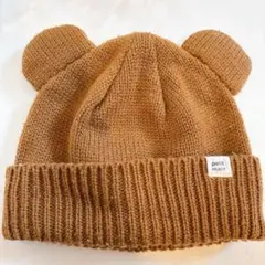 petit main クマ耳付きニット帽子