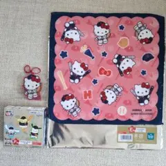 タイトーくじ　E賞＆F賞 ハローキティ タオル＆キーホルダーセット