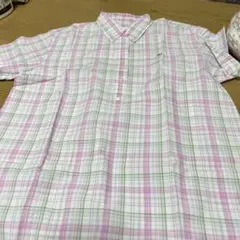 LACOSTE 半袖チェックシャツ 42