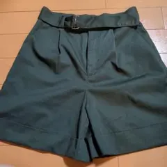 GU ダークグリーン キュロット ベルト付き
