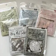 【43】素材紙 レトロ 5種 コラージュ 海外 紙もの まとめ売り