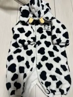 牛柄フリースロンパース 70-80cm