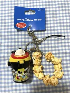 ミッキーマウス ポップコーン キーチェーンストラップ