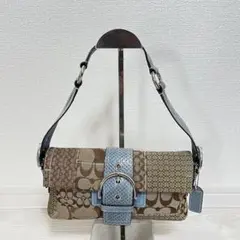 ✨希少✨ コーチ ショルダーバッグ パッチワーク パイソン ワンショルダー