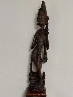 【ヴィンテージ】タイ伝統 サワディー人形 大型65cm 木彫り アジアン雑貨 ヴィンテージ】タイ伝統 サワディー人形 大型65cm 木彫り アジアン雑貨