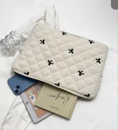 パソコンケース　リボン　14インチ　バレエコア