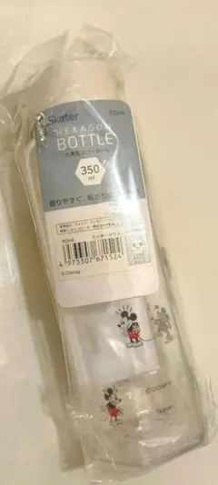 スケーター ミッキーマウス 六角形ブローボトル 350ml