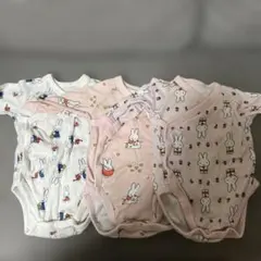 ユニクロ ボディスーツ ミッフィー UNIQLO 70長袖 前開き