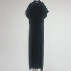 オールインワン　ロング　ブラック　アメリカ製　上品　綺麗め　美シルエット　楽ちんのサムネイル