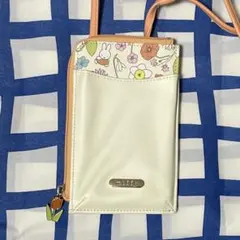 ミッフィー　ミニバッグ　スマホショルダー　フラワー柄