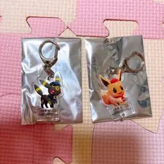 JR東海　推し旅　限定　ポケモン　アクリルチャーム　ブラッキー イーブイ