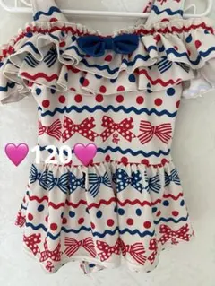 シャーリーテンプル♡ワンピースタイプ水着♡120センチ♡リボン♡柄♡