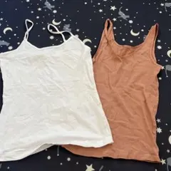 H&M キャミソール　GUのタンクトップ　2枚セット Sサイズ おまけ付きのサムネイル