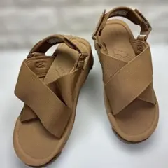 SHAKA クロスストラップ 厚底サンダル ブラウン 足幅広め 23.0cmのサムネイル