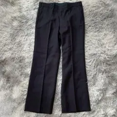 【美品✨】ブラックスラックス L 大きいサイズ ウール混❗オフィスライク