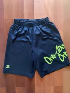 Champion バスケットボールパンツ 黒 蛍光黄色