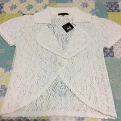 未使用✳︎ミッシュマッシュ✳︎ニットジャケット✳︎半袖✳︎ラメ
