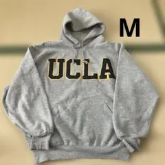 80s USA製 ラッセルアスレチック UCLA フードパーカー グレー　M