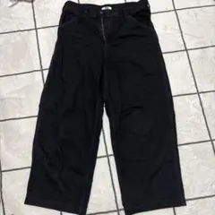 UNIQLO U ブラック ワイドパンツ30（76センチ）