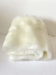 アイボリー　白 ファー生地　20㎝×150㎝